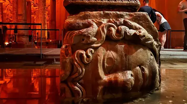 Medusa Heads at Basilica Cistern